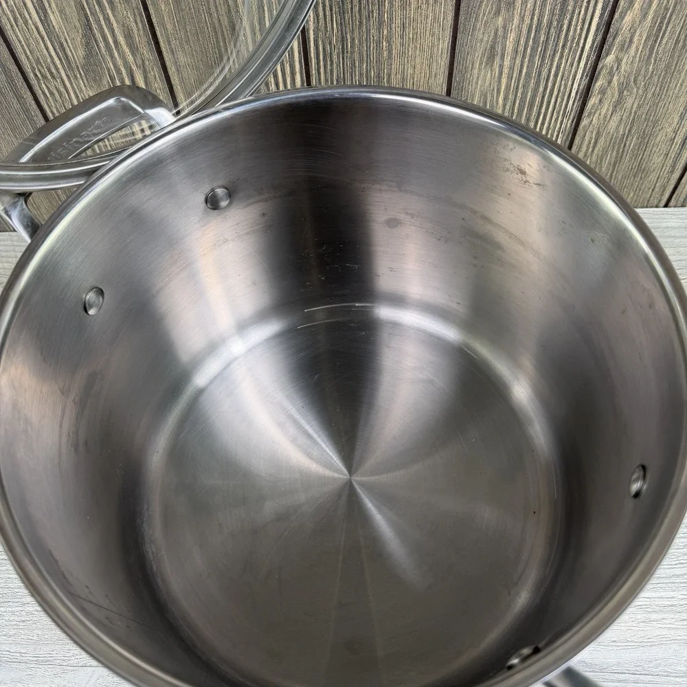 Cuisinart 73166-24 8 Qt Stainless Steel Stockpot Glass Lid Induction Ready